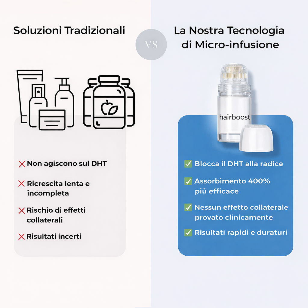 Hairboost® Sistema di Micro-Infusione Capillare per Favorire la Ricrescita dei Capelli